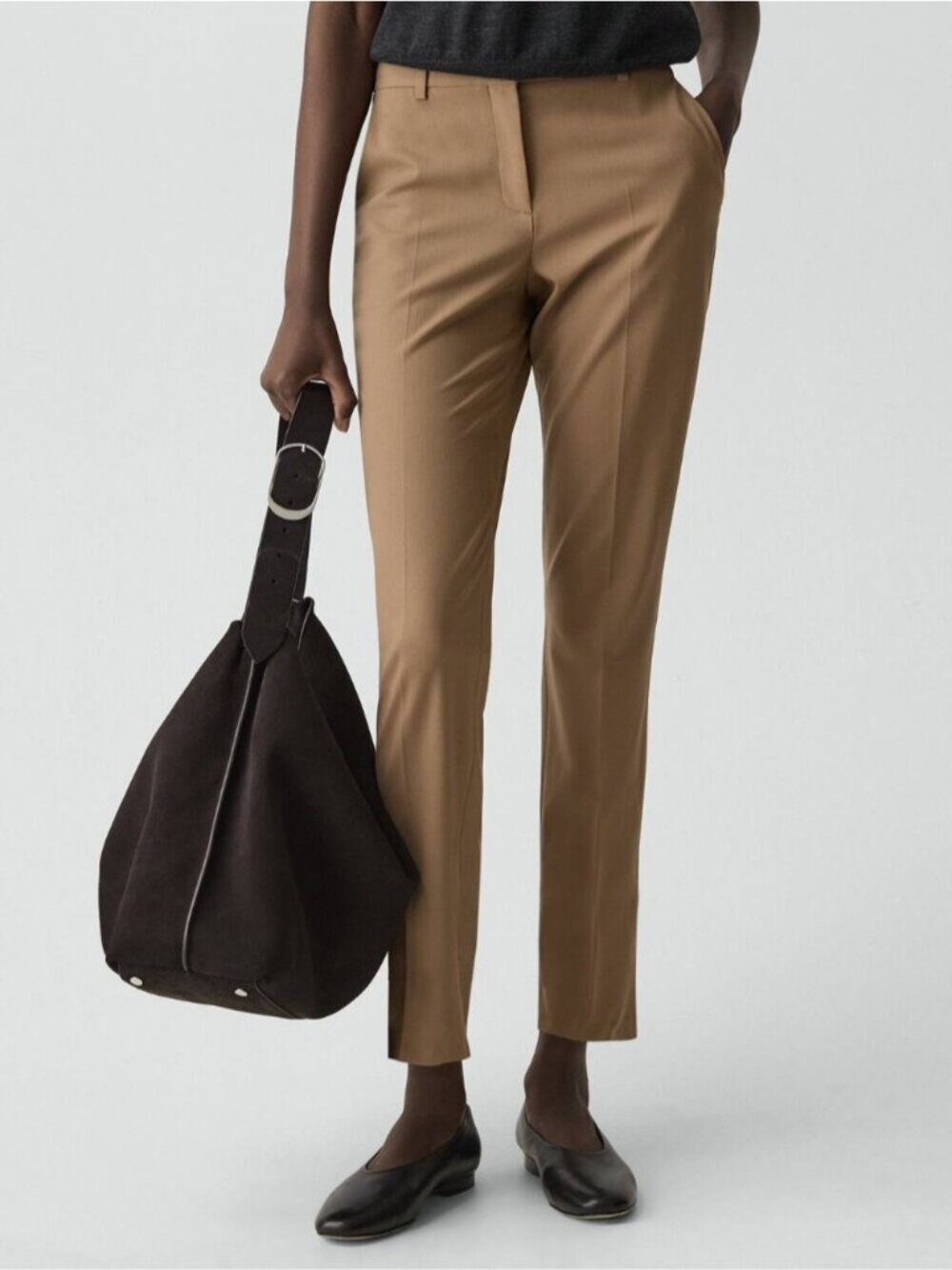 THEORY Trecca 2 Wool Pant in Good Wool Size 10 Camel